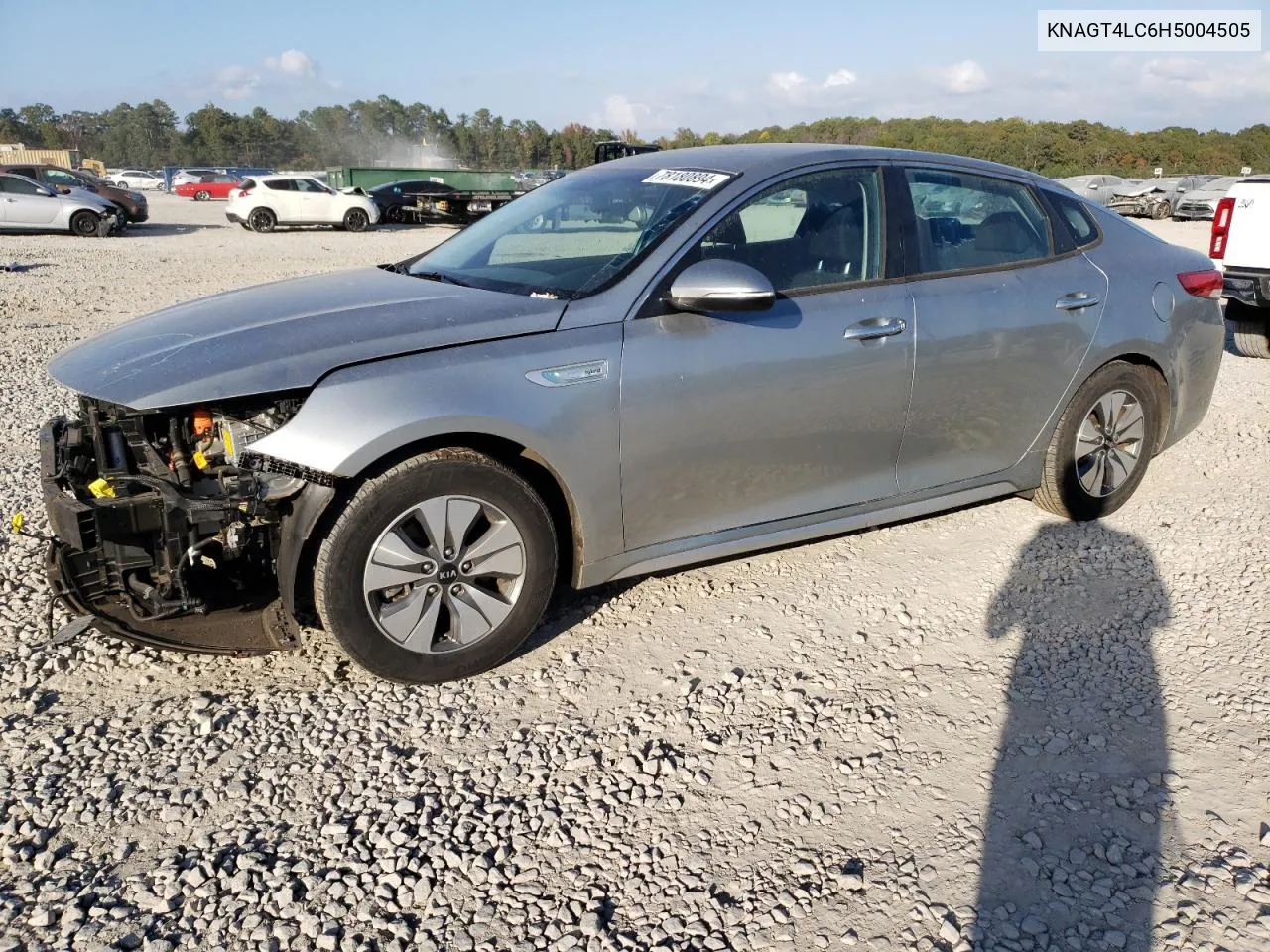 2017 Kia Optima Hybrid VIN: KNAGT4LC6H5004505 Lot: 78180894