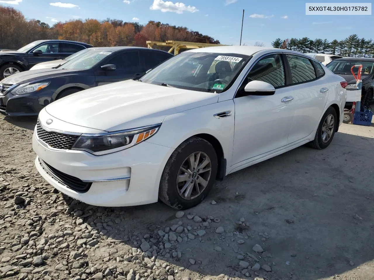 2017 Kia Optima Lx VIN: 5XXGT4L30HG175782 Lot: 78581514