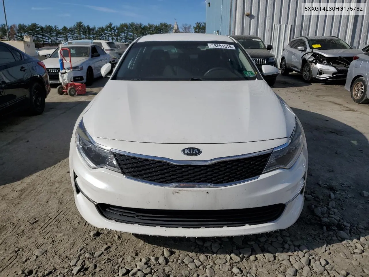 2017 Kia Optima Lx VIN: 5XXGT4L30HG175782 Lot: 78581514