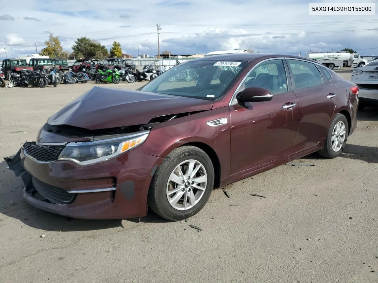 2017 Kia Optima Lx VIN: 5XXGT4L39HG155000 Lot: 78616164