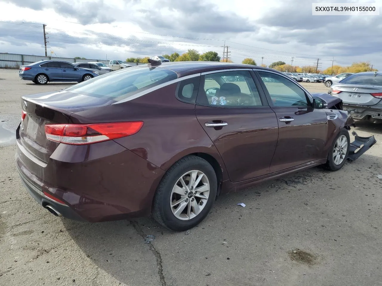 2017 Kia Optima Lx VIN: 5XXGT4L39HG155000 Lot: 78616164