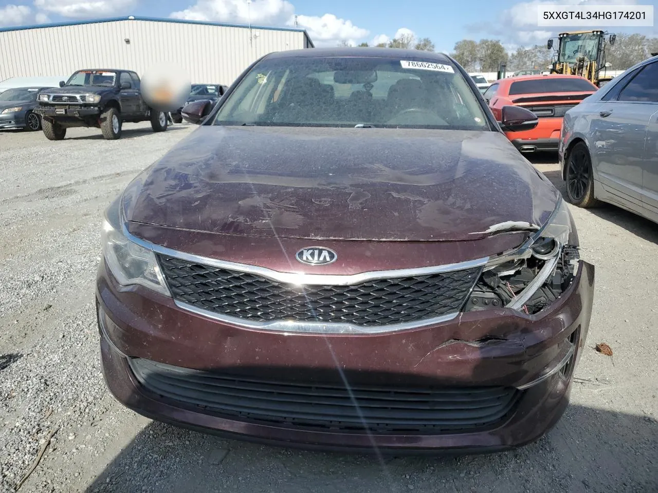 2017 Kia Optima Lx VIN: 5XXGT4L34HG174201 Lot: 78662564