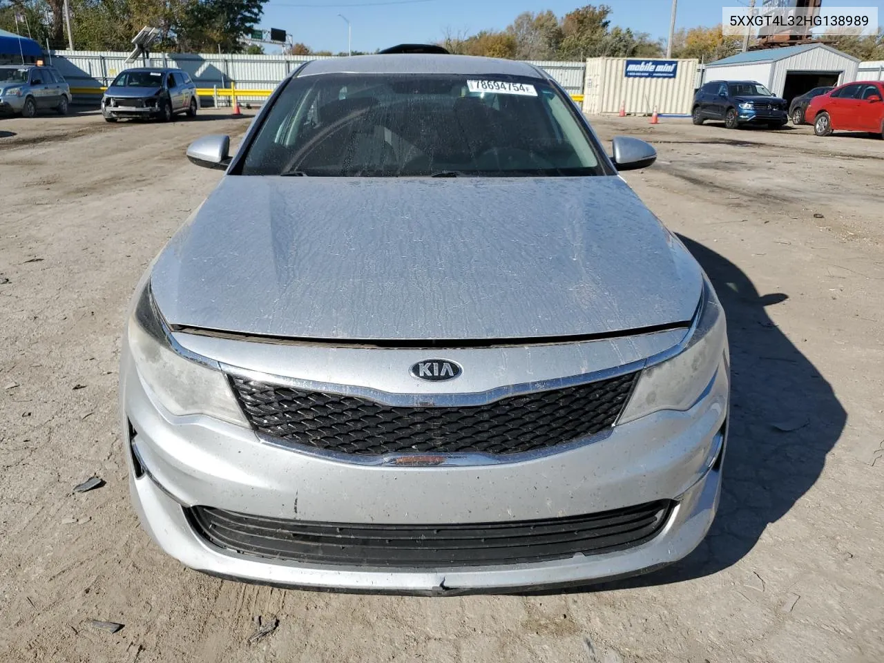 2017 Kia Optima Lx VIN: 5XXGT4L32HG138989 Lot: 78694754