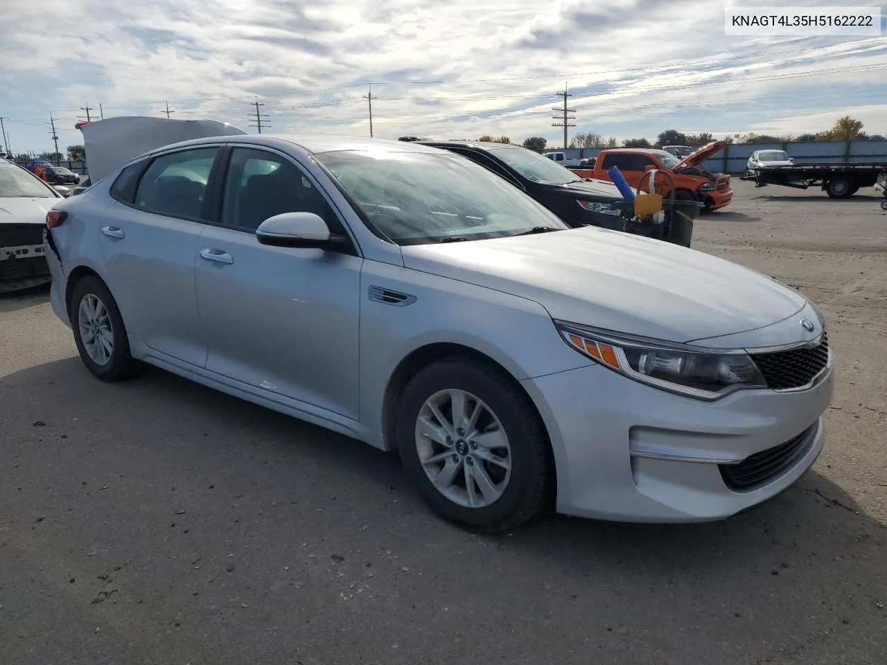 2017 Kia Optima Lx VIN: KNAGT4L35H5162222 Lot: 78737904