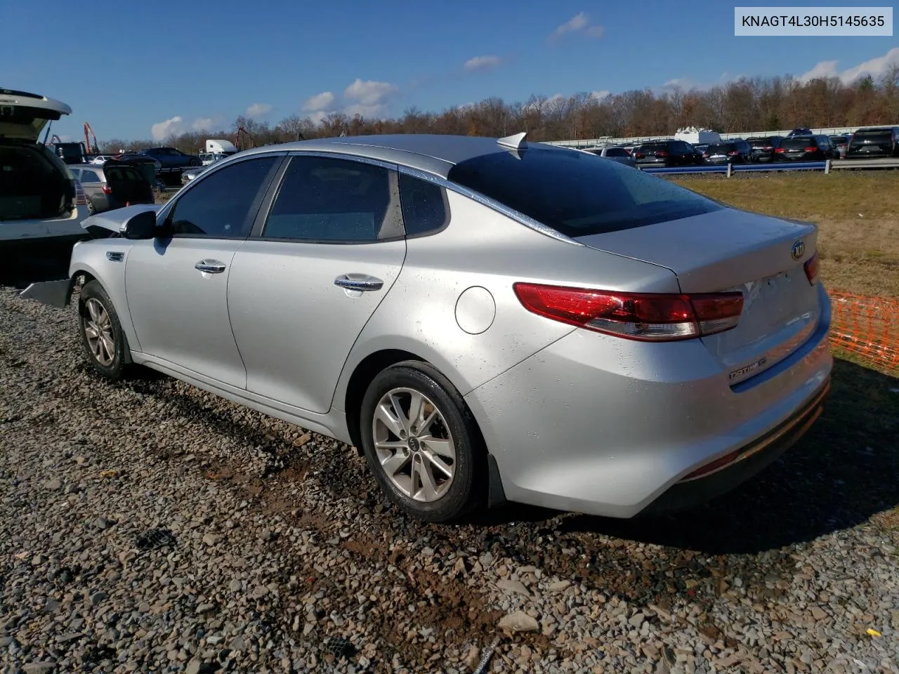 2017 Kia Optima Lx VIN: KNAGT4L30H5145635 Lot: 79764044