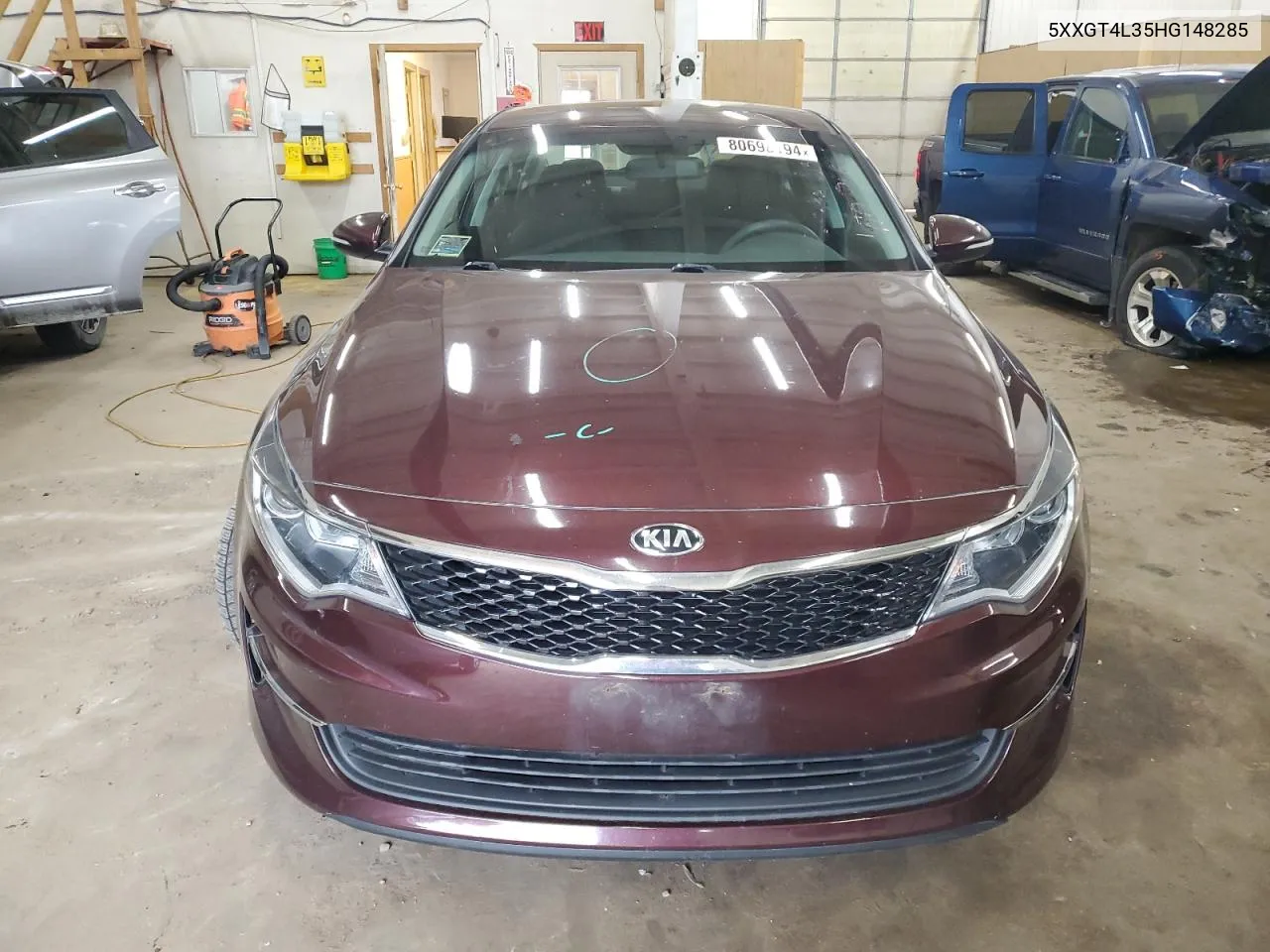 2017 Kia Optima Lx VIN: 5XXGT4L35HG148285 Lot: 80698194