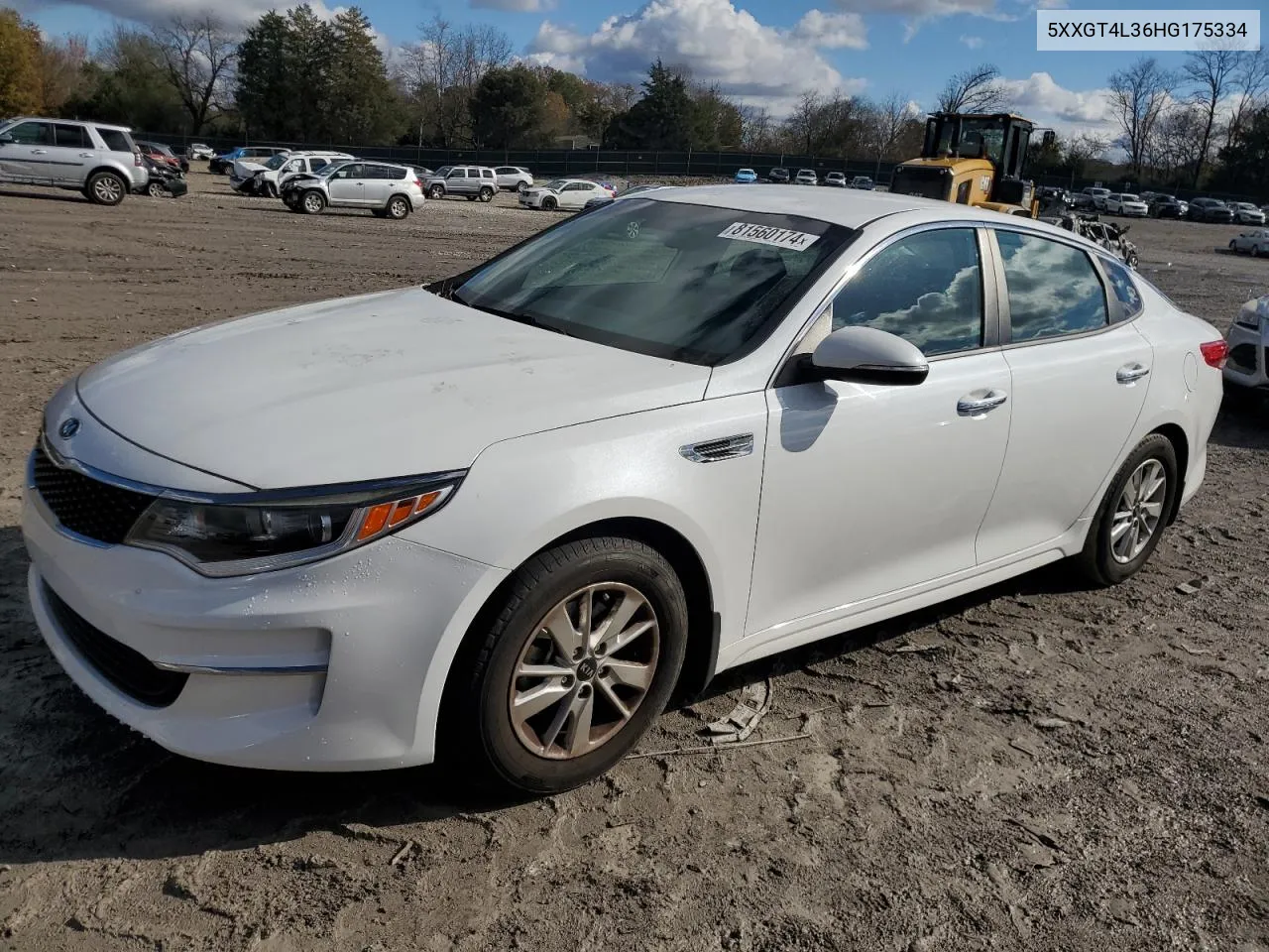 2017 Kia Optima Lx VIN: 5XXGT4L36HG175334 Lot: 81560174