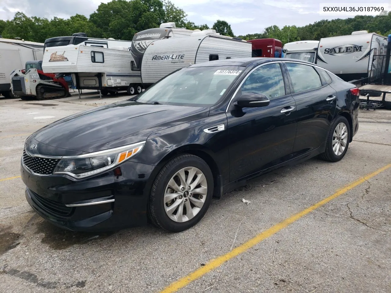 2018 Kia Optima Ex VIN: 5XXGU4L36JG187969 Lot: 55176374