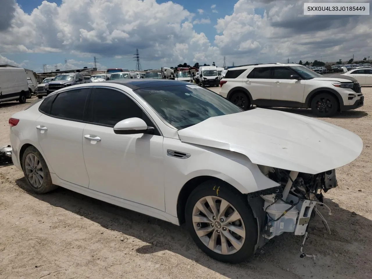 5XXGU4L33JG185449 2018 Kia Optima Ex