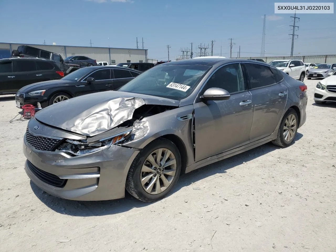 2018 Kia Optima Ex VIN: 5XXGU4L31JG220103 Lot: 63147144