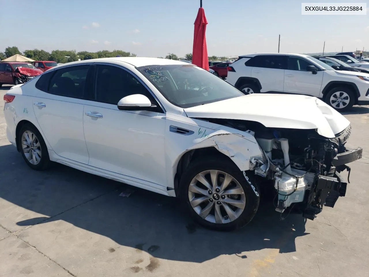 5XXGU4L33JG225884 2018 Kia Optima Ex