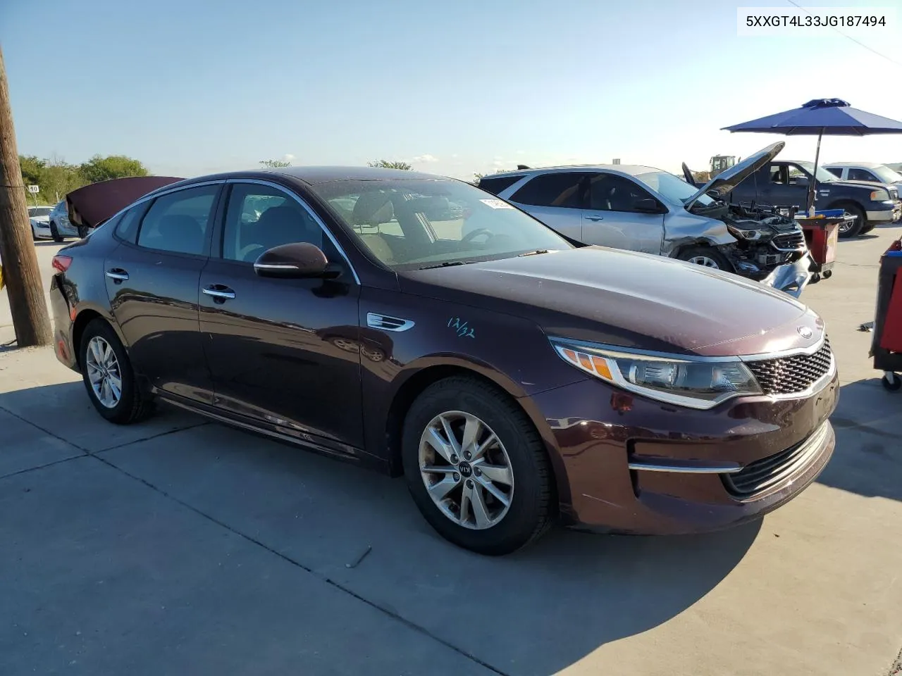 5XXGT4L33JG187494 2018 Kia Optima Lx