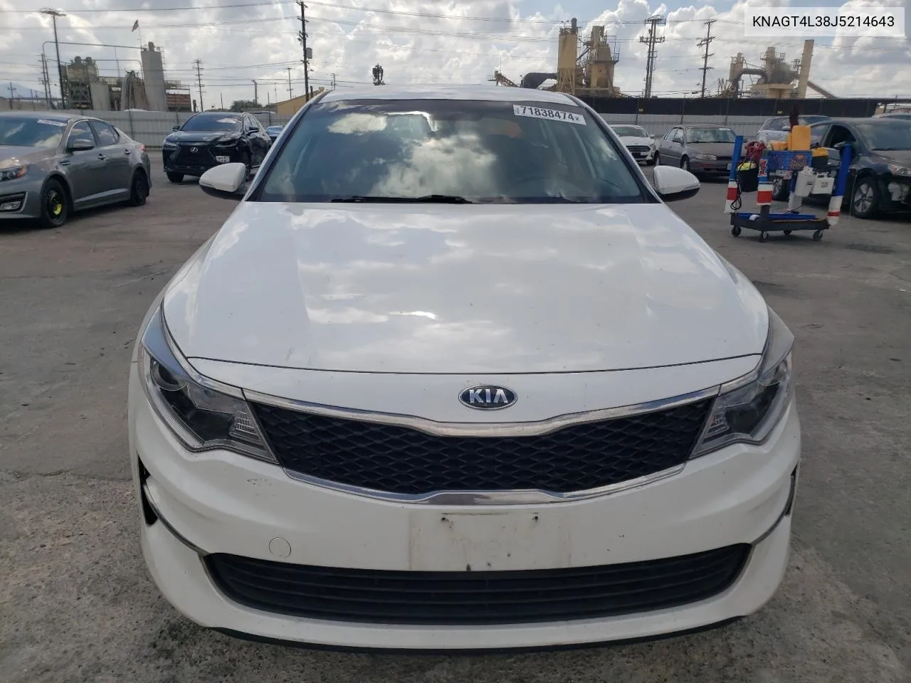 2018 Kia Optima Lx VIN: KNAGT4L38J5214643 Lot: 71838474