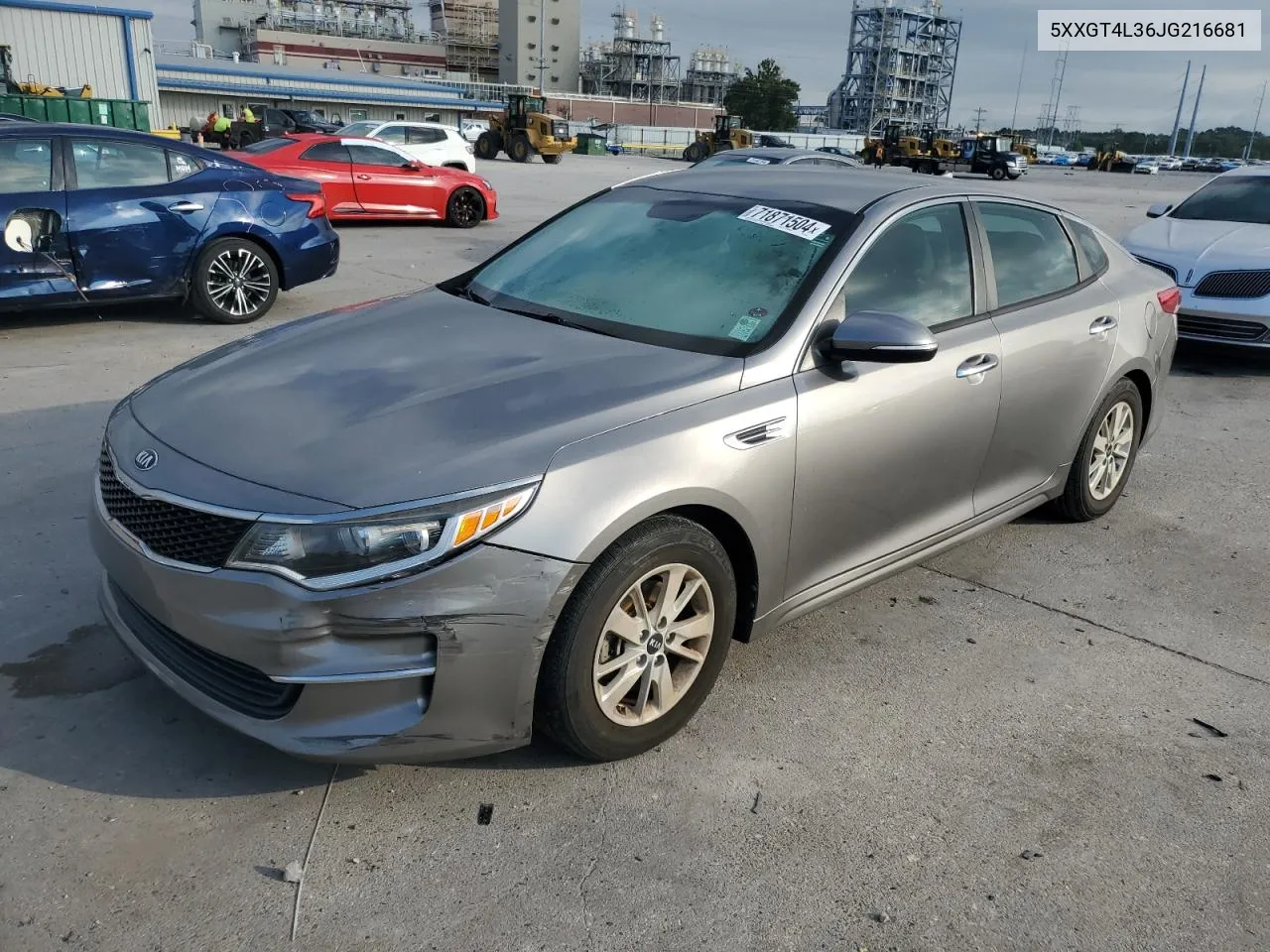 2018 Kia Optima Lx VIN: 5XXGT4L36JG216681 Lot: 71871504