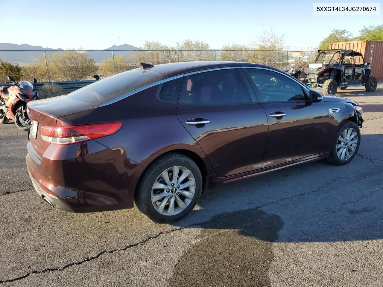 2018 Kia Optima Lx VIN: 5XXGT4L34JG270674 Lot: 71994804