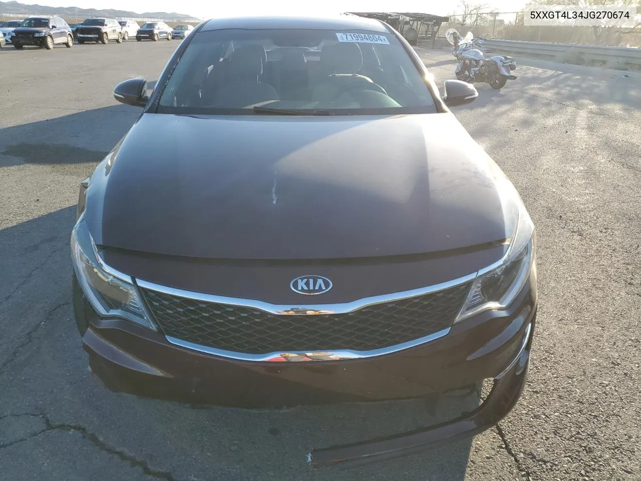 2018 Kia Optima Lx VIN: 5XXGT4L34JG270674 Lot: 71994804