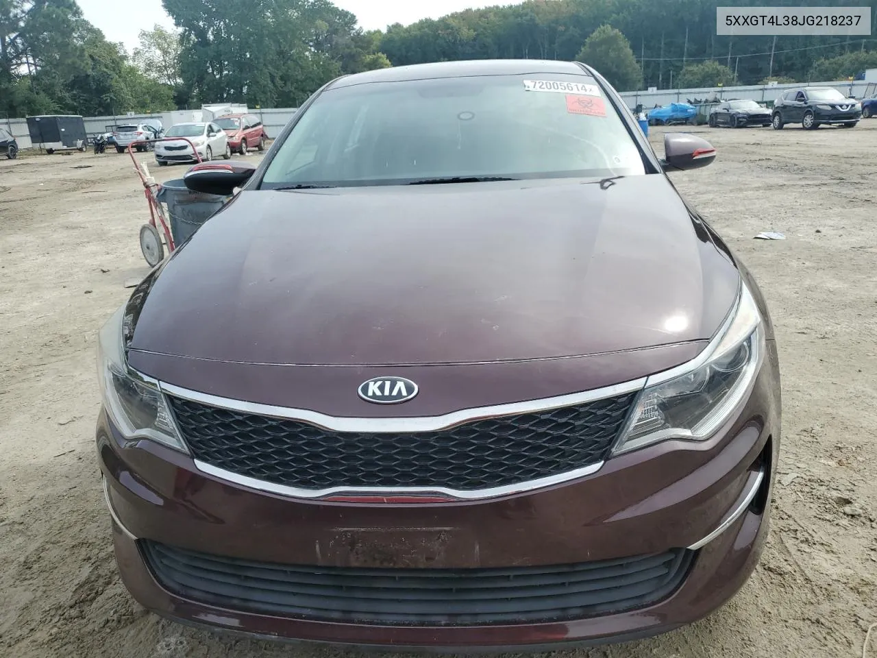 2018 Kia Optima Lx VIN: 5XXGT4L38JG218237 Lot: 72005614