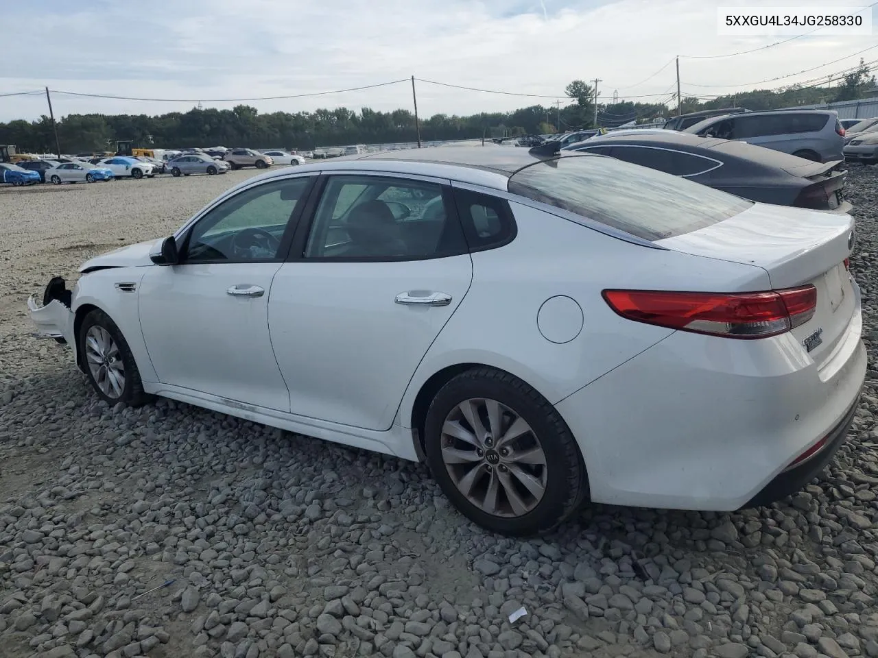 5XXGU4L34JG258330 2018 Kia Optima Ex