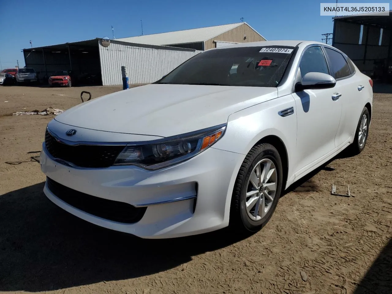 KNAGT4L36J5205133 2018 Kia Optima Lx