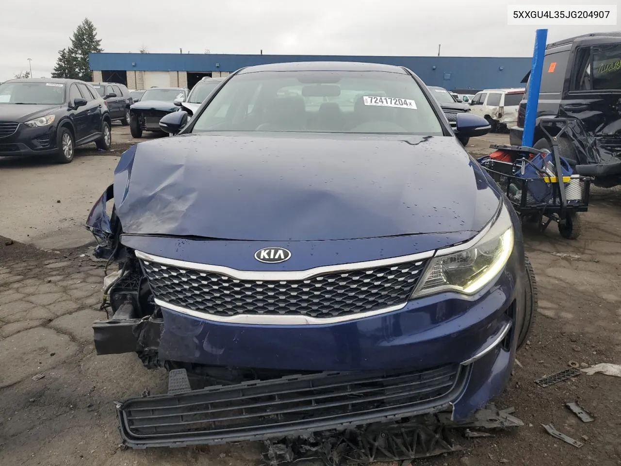 2018 Kia Optima Ex VIN: 5XXGU4L35JG204907 Lot: 72417204