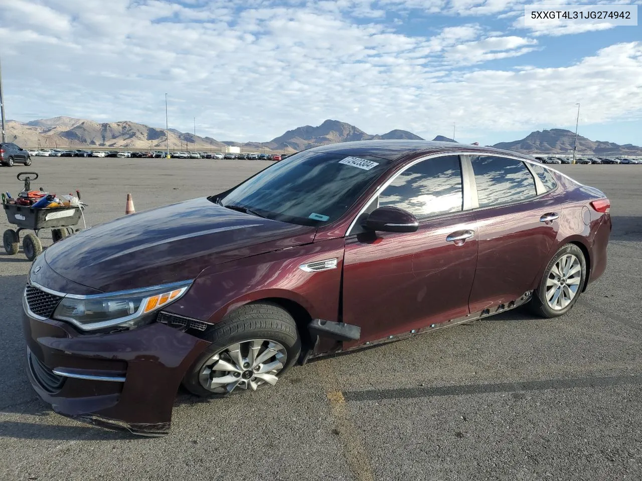 2018 Kia Optima Lx VIN: 5XXGT4L31JG274942 Lot: 72423304