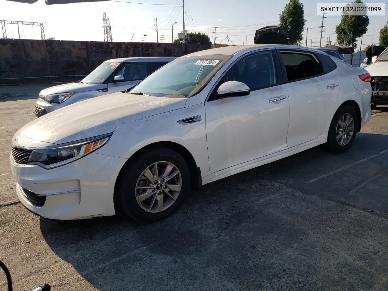 2018 Kia Optima Lx VIN: 5XXGT4L32JG214099 Lot: 72471594