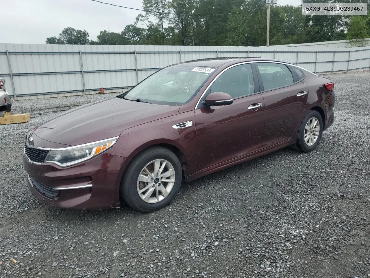 2018 Kia Optima Lx VIN: 5XXGT4L39JG239467 Lot: 72853634