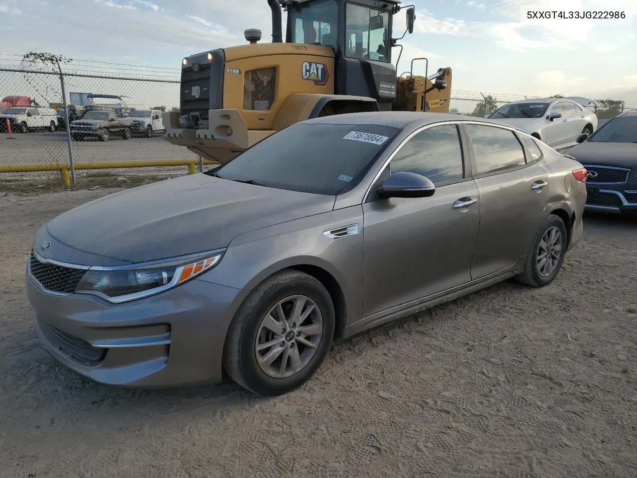 2018 Kia Optima Lx VIN: 5XXGT4L33JG222986 Lot: 73678864