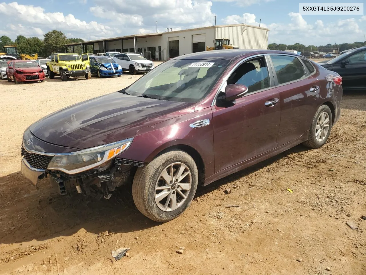 2018 Kia Optima Lx VIN: 5XXGT4L35JG200276 Lot: 74052914