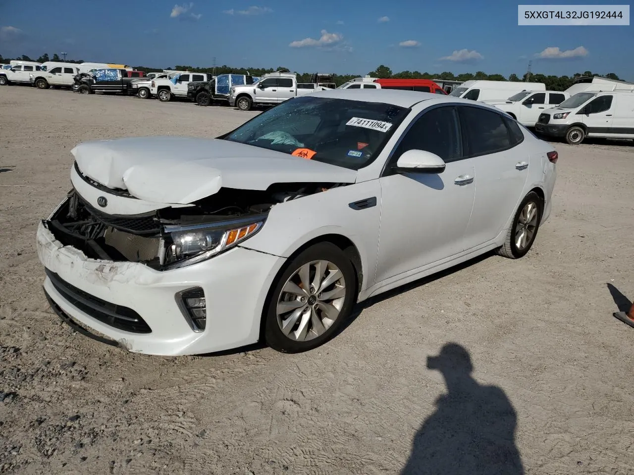 2018 Kia Optima Lx VIN: 5XXGT4L32JG192444 Lot: 74111094