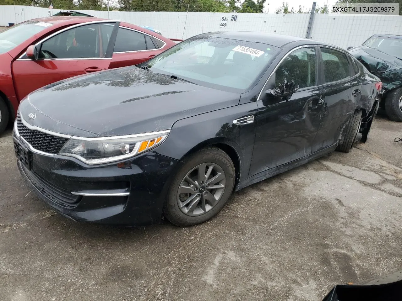 2018 Kia Optima Lx VIN: 5XXGT4L17JG209379 Lot: 74381254