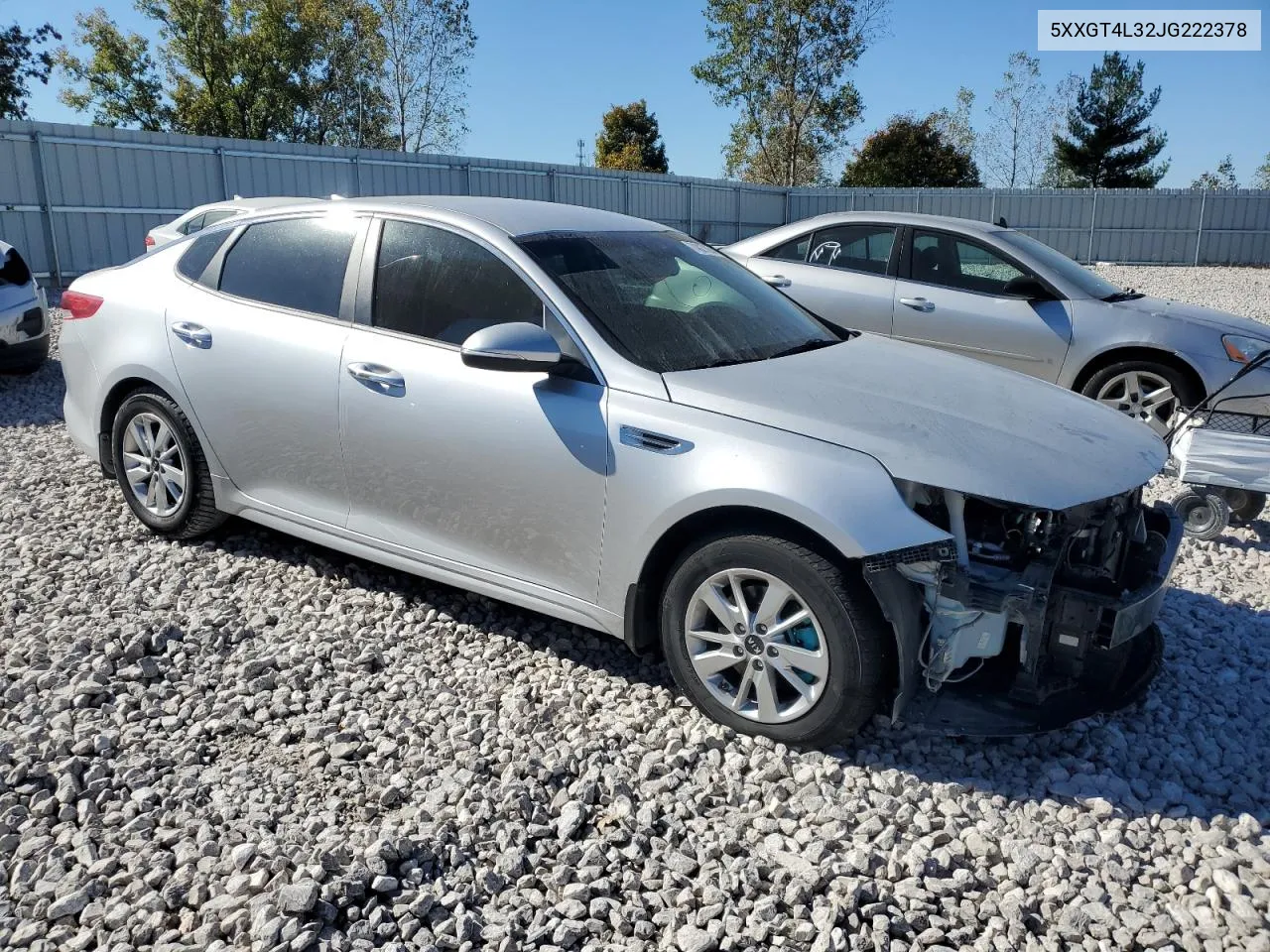 2018 Kia Optima Lx VIN: 5XXGT4L32JG222378 Lot: 74827084