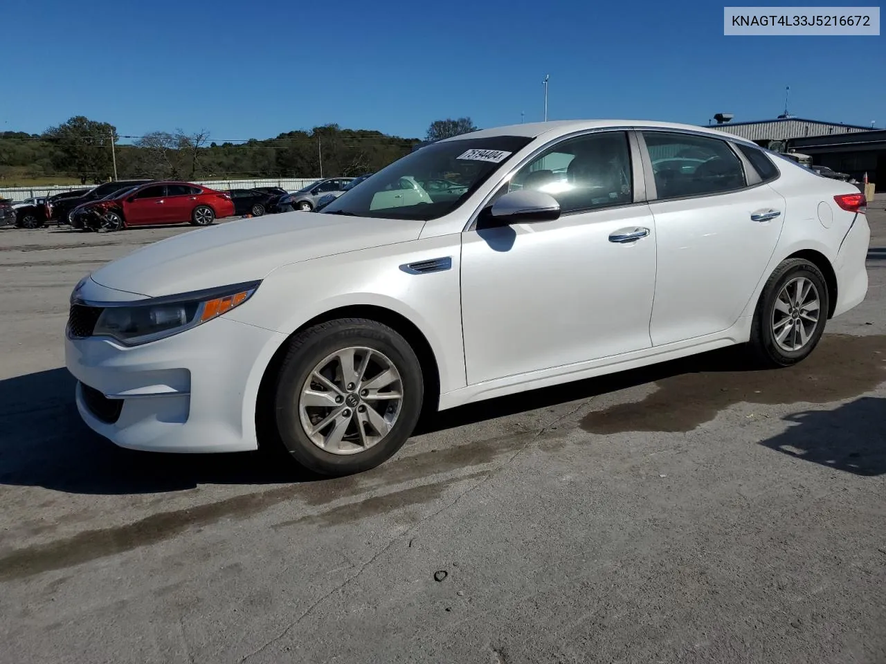 2018 Kia Optima Lx VIN: KNAGT4L33J5216672 Lot: 75194404