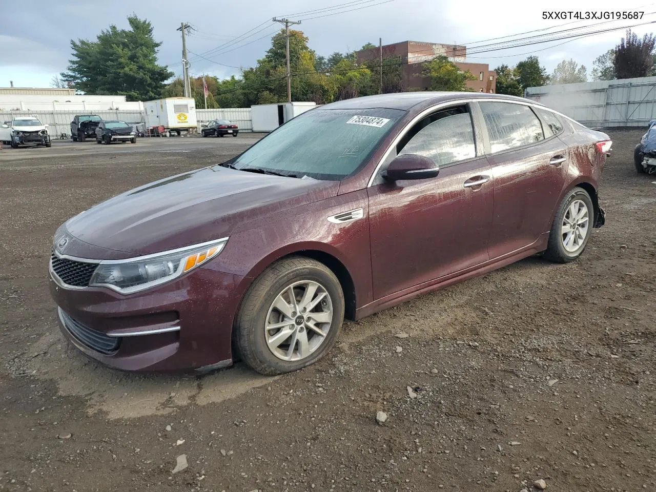 5XXGT4L3XJG195687 2018 Kia Optima Lx