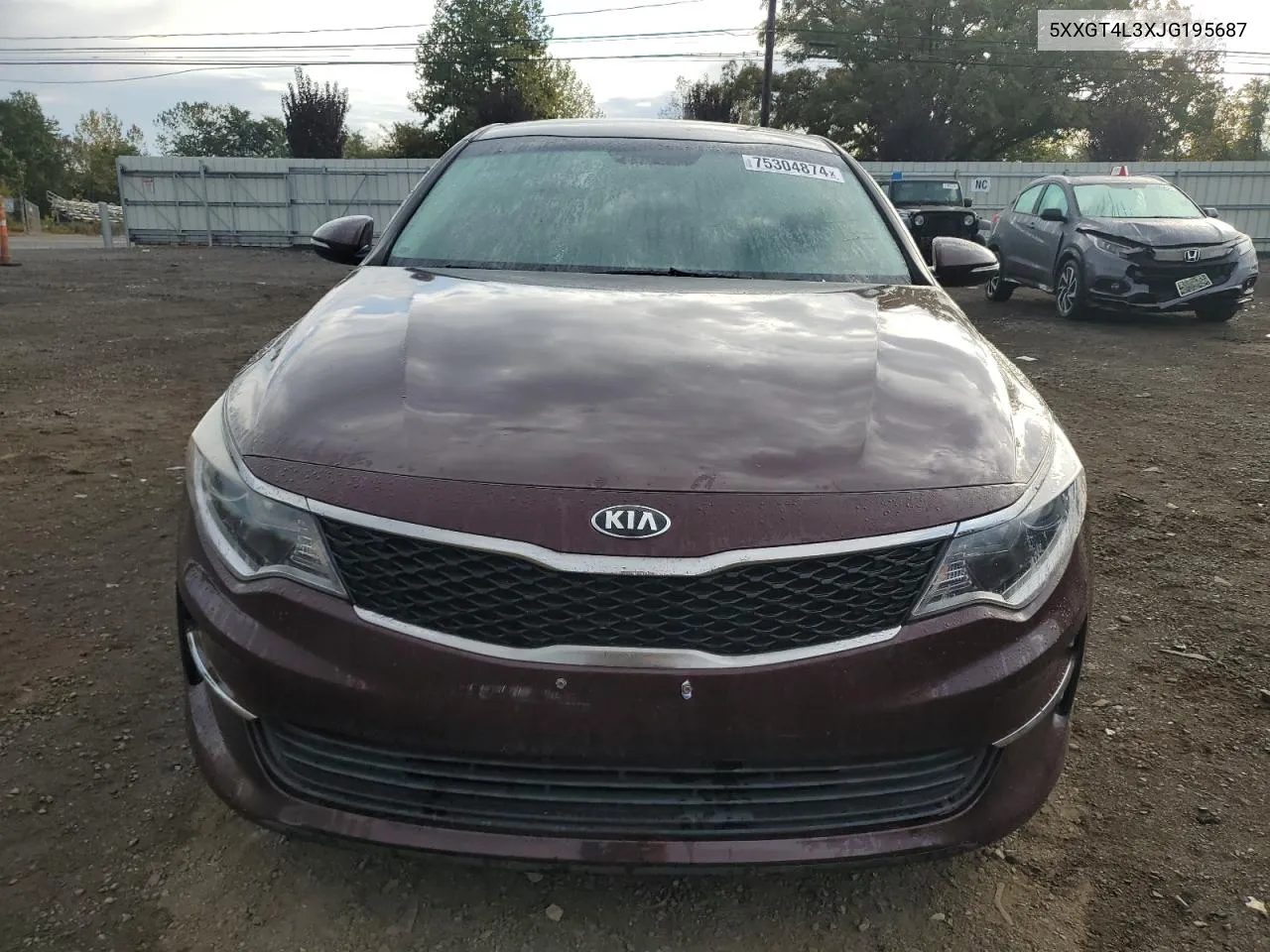 2018 Kia Optima Lx VIN: 5XXGT4L3XJG195687 Lot: 75304874