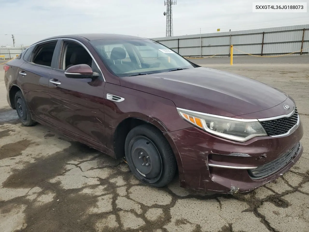 2018 Kia Optima Lx VIN: 5XXGT4L36JG188073 Lot: 75535944