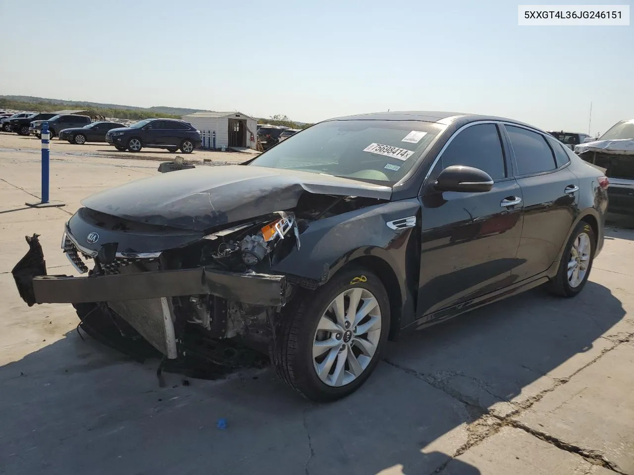 2018 Kia Optima Lx VIN: 5XXGT4L36JG246151 Lot: 75698414