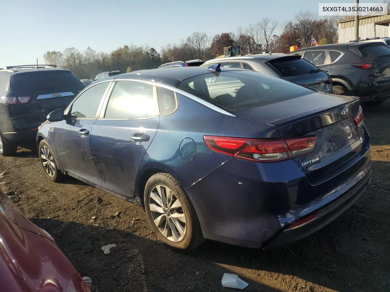 2018 Kia Optima Lx VIN: 5XXGT4L35JG214663 Lot: 75884514