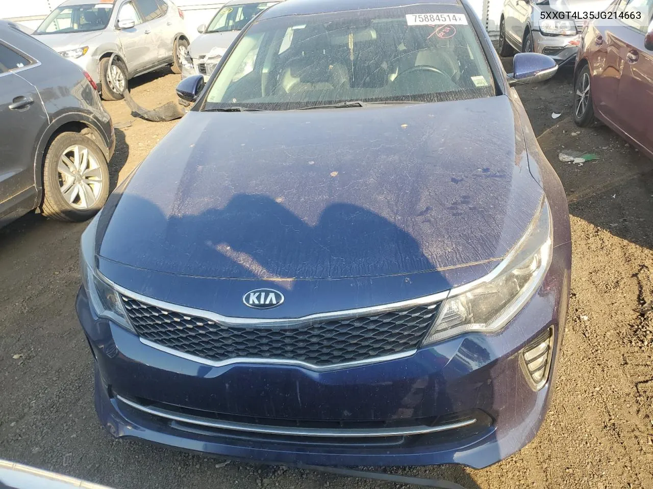 2018 Kia Optima Lx VIN: 5XXGT4L35JG214663 Lot: 75884514