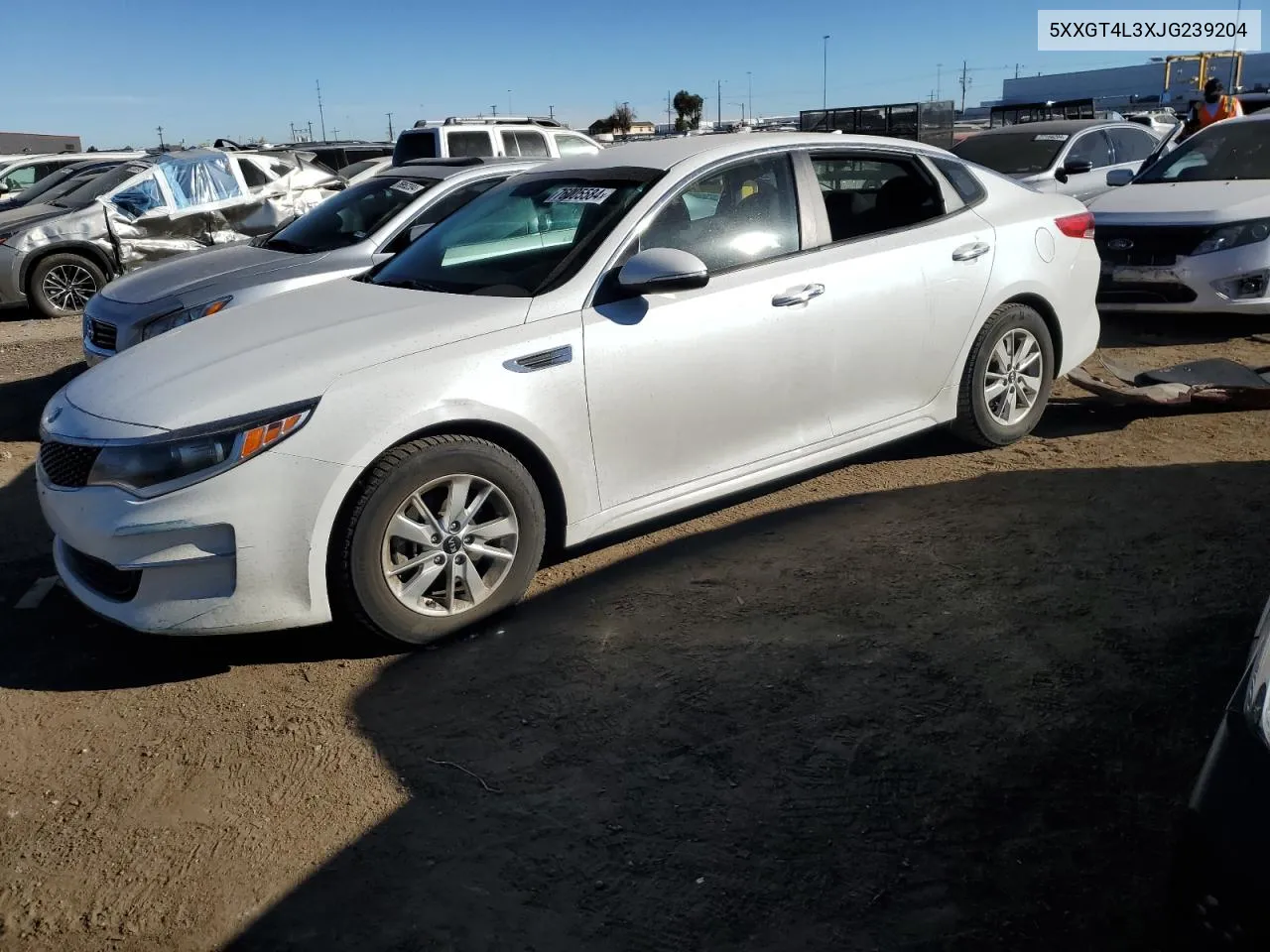 2018 Kia Optima Lx VIN: 5XXGT4L3XJG239204 Lot: 76005584