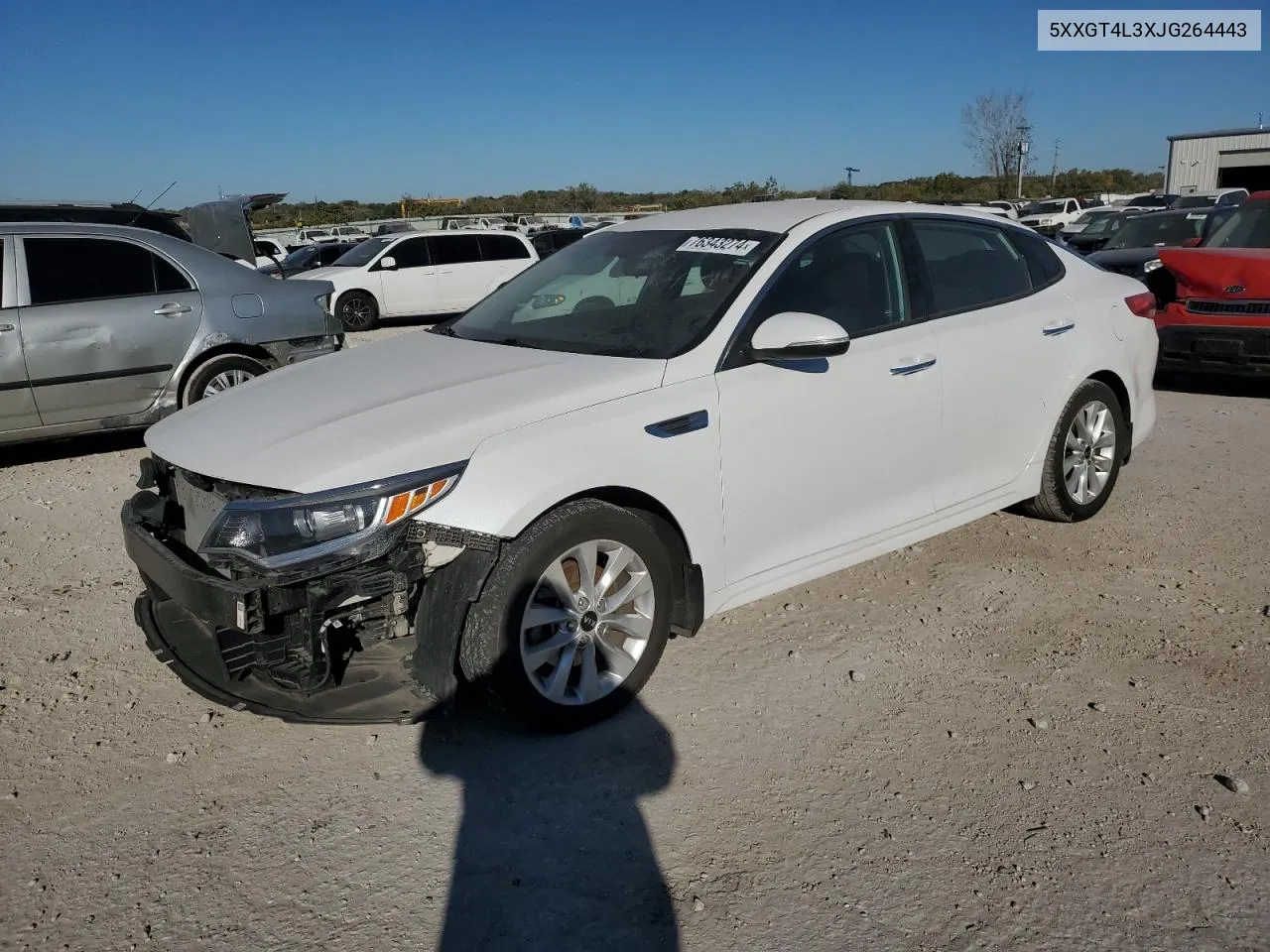 2018 Kia Optima Lx VIN: 5XXGT4L3XJG264443 Lot: 76343274