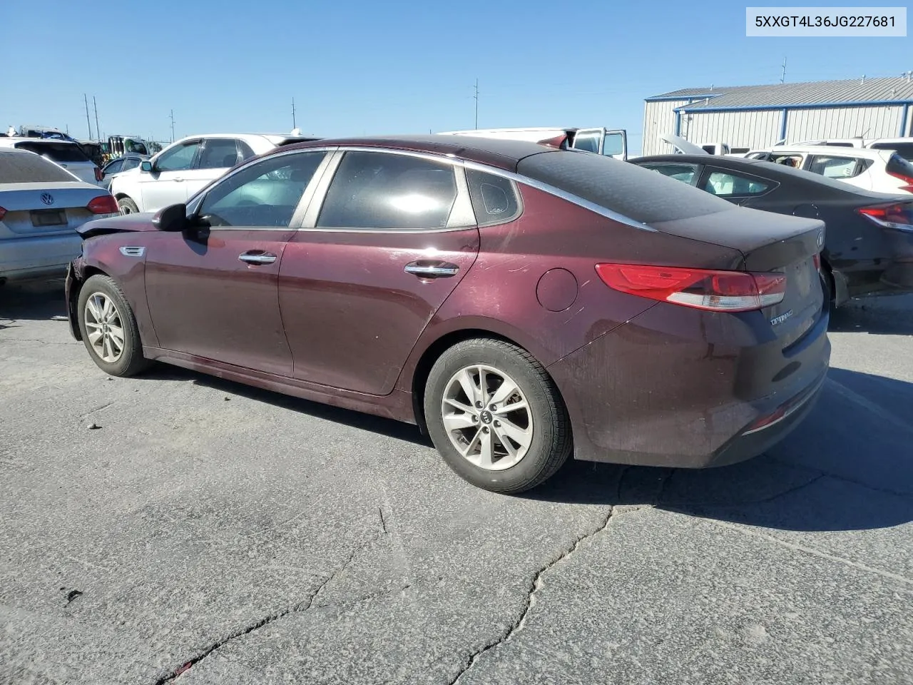 2018 Kia Optima Lx VIN: 5XXGT4L36JG227681 Lot: 76392964