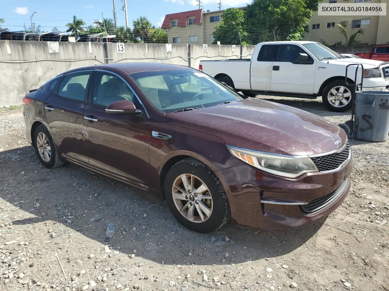 5XXGT4L30JG184956 2018 Kia Optima Lx