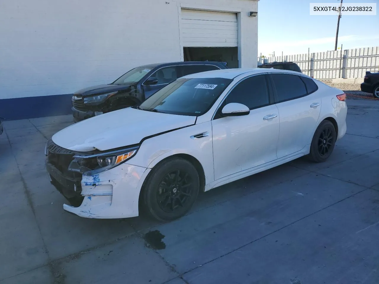 2018 Kia Optima Lx VIN: 5XXGT4L12JG238322 Lot: 77117594