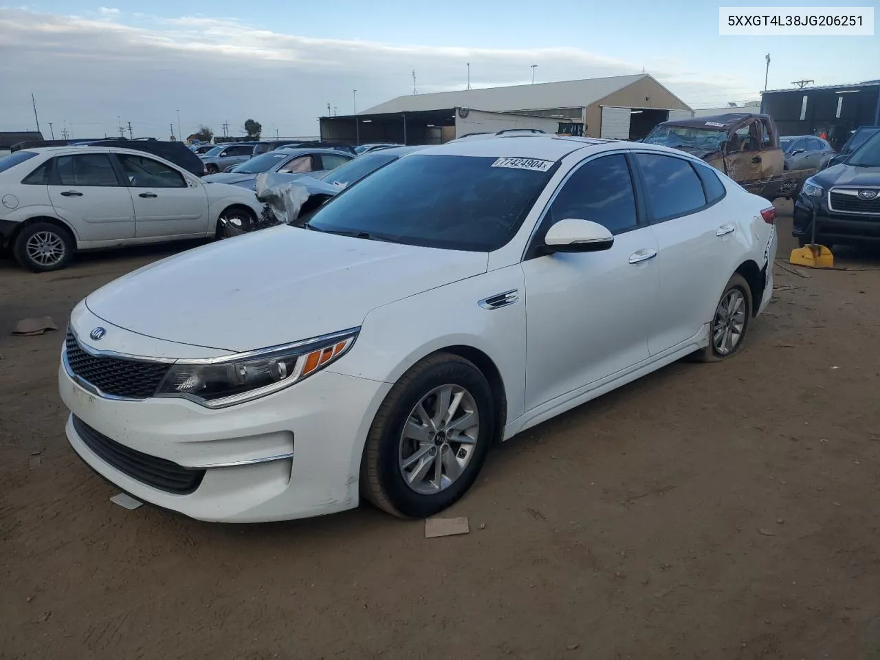 2018 Kia Optima Lx VIN: 5XXGT4L38JG206251 Lot: 77424904