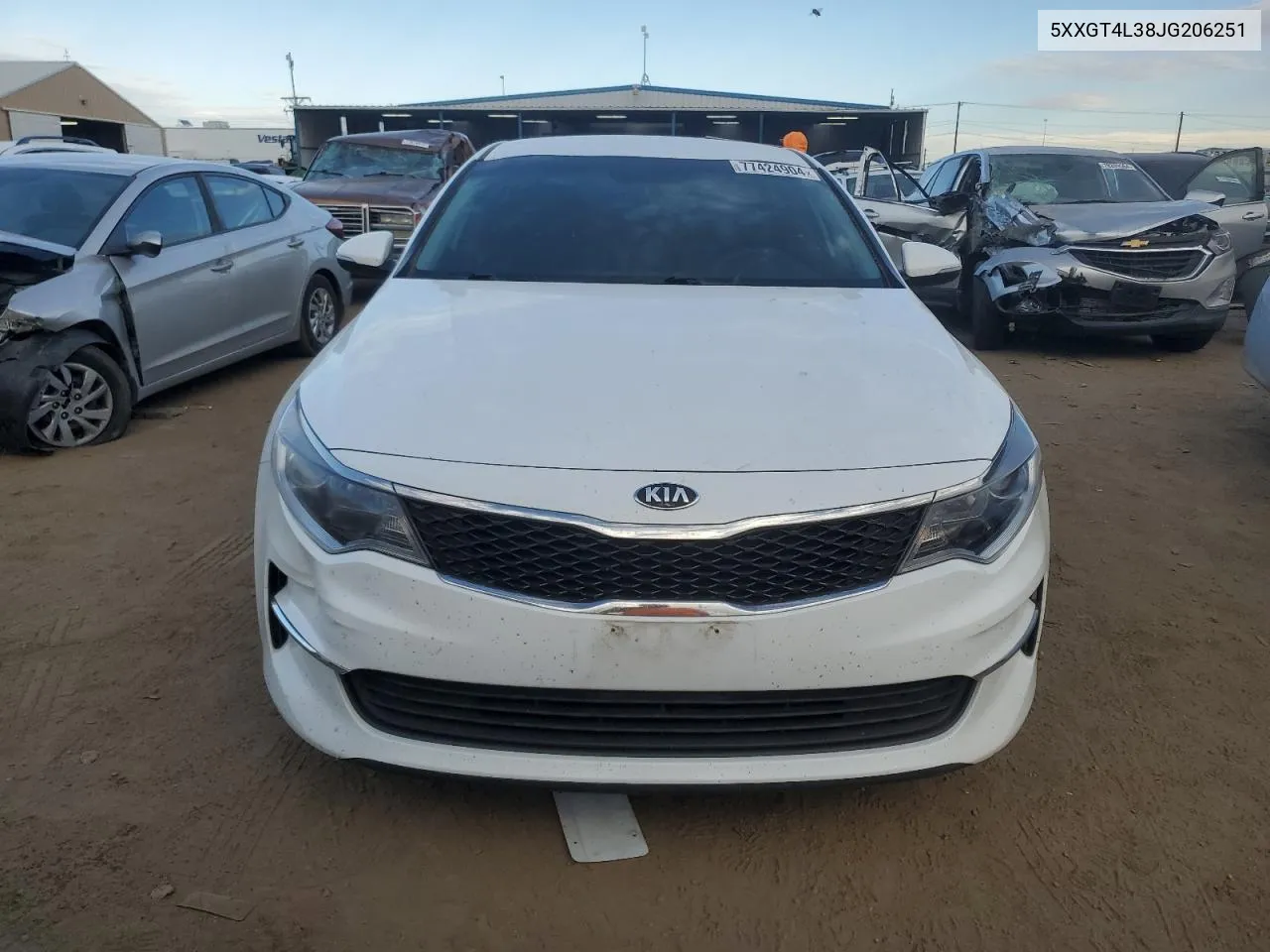 2018 Kia Optima Lx VIN: 5XXGT4L38JG206251 Lot: 77424904