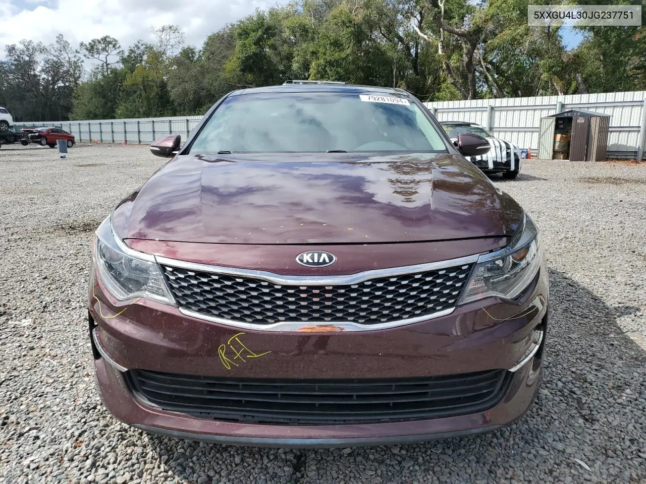 5XXGU4L30JG237751 2018 Kia Optima Ex