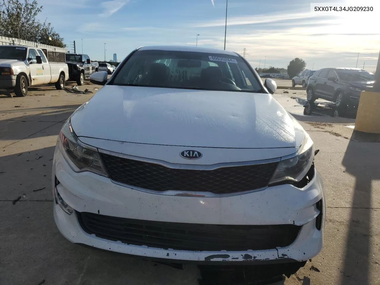 2018 Kia Optima Lx VIN: 5XXGT4L34JG209230 Lot: 80035264