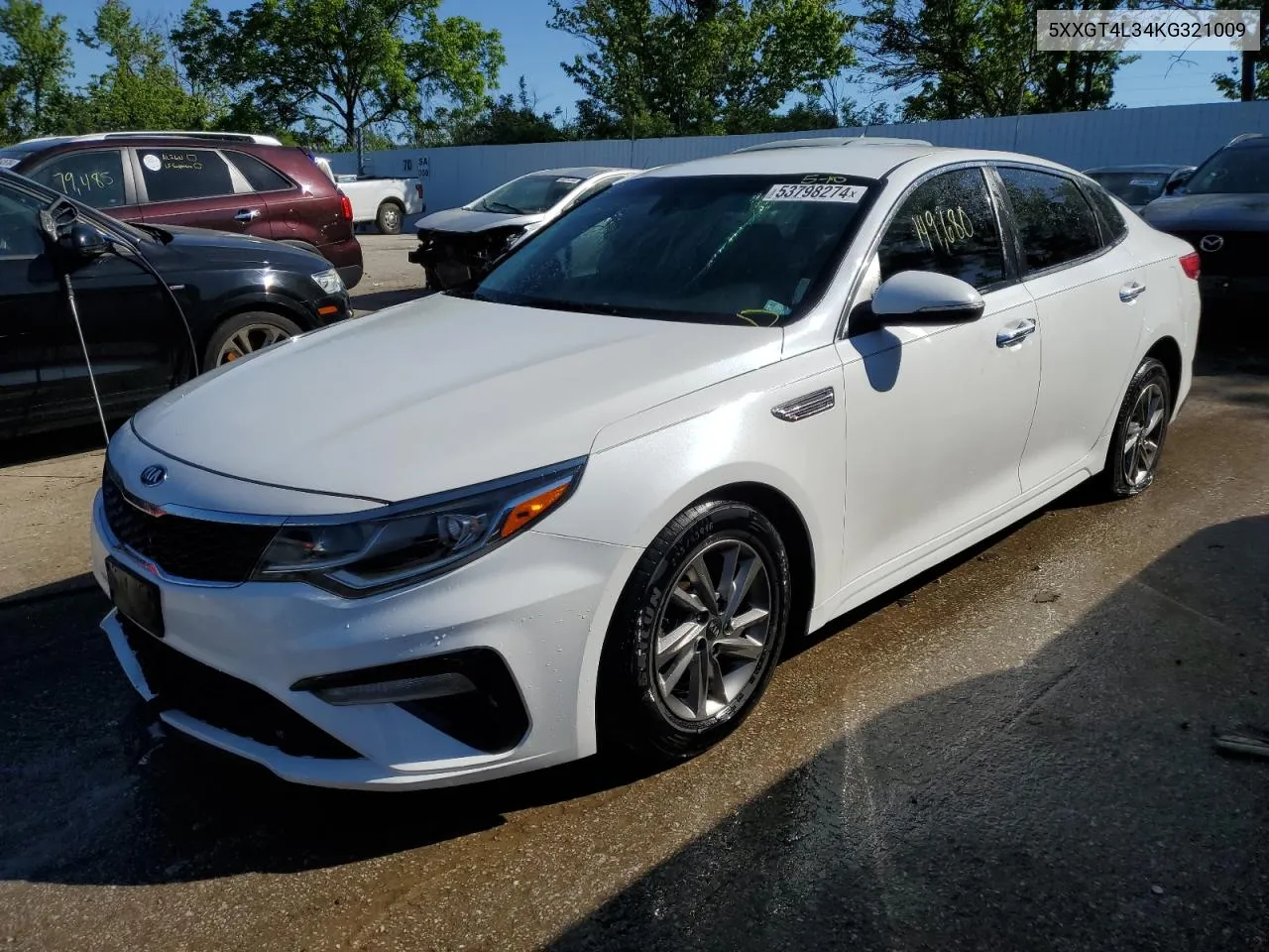 2019 Kia Optima Lx VIN: 5XXGT4L34KG321009 Lot: 53798274