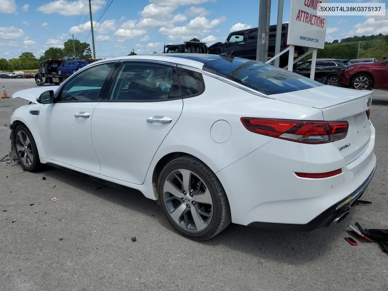 5XXGT4L38KG375137 2019 Kia Optima Lx